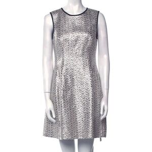 Jacquard Metallic Shoshanna Dress Fit and Flare Dress